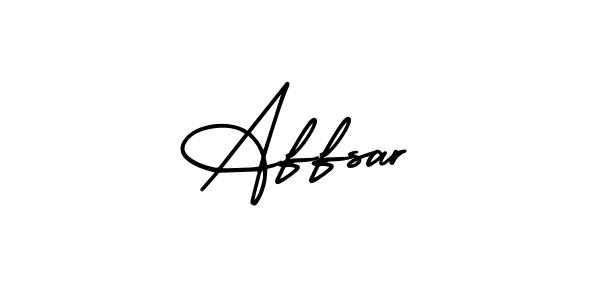 How to make Affsar name signature. Use AmerikaSignatureDemo-Regular style for creating short signs online. This is the latest handwritten sign. Affsar signature style 3 images and pictures png