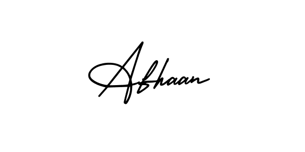 How to make Afhaan name signature. Use AmerikaSignatureDemo-Regular style for creating short signs online. This is the latest handwritten sign. Afhaan signature style 3 images and pictures png