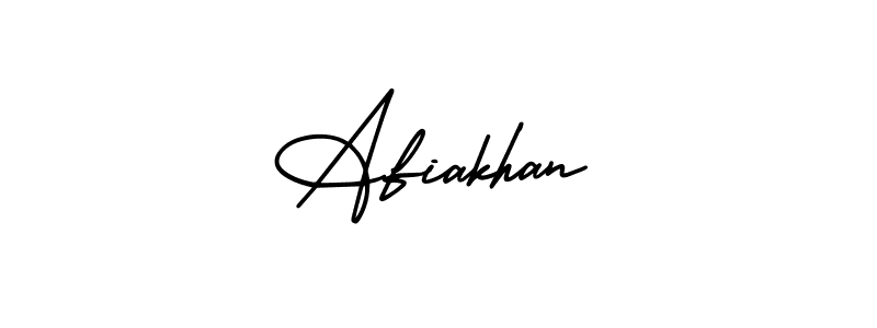 Afiakhan stylish signature style. Best Handwritten Sign (AmerikaSignatureDemo-Regular) for my name. Handwritten Signature Collection Ideas for my name Afiakhan. Afiakhan signature style 3 images and pictures png