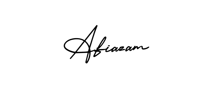 How to make Afiazam name signature. Use AmerikaSignatureDemo-Regular style for creating short signs online. This is the latest handwritten sign. Afiazam signature style 3 images and pictures png