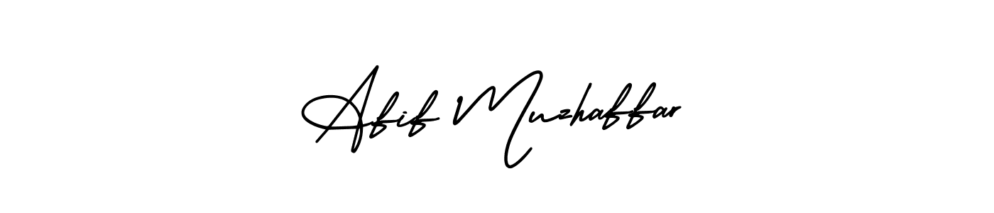 Afif Muzhaffar stylish signature style. Best Handwritten Sign (AmerikaSignatureDemo-Regular) for my name. Handwritten Signature Collection Ideas for my name Afif Muzhaffar. Afif Muzhaffar signature style 3 images and pictures png