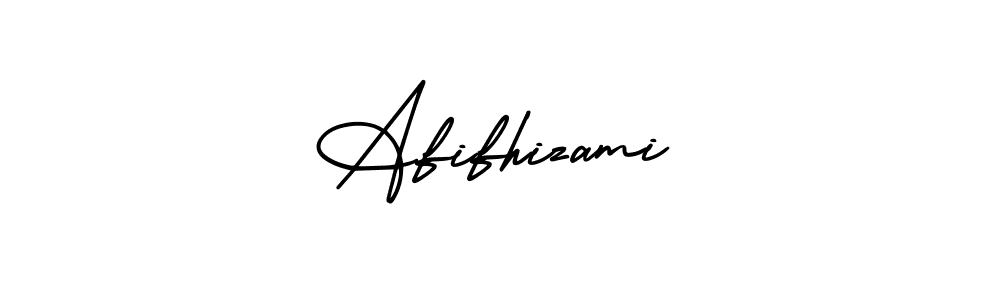 Design your own signature with our free online signature maker. With this signature software, you can create a handwritten (AmerikaSignatureDemo-Regular) signature for name Afifhizami. Afifhizami signature style 3 images and pictures png