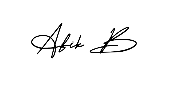 Afik B stylish signature style. Best Handwritten Sign (AmerikaSignatureDemo-Regular) for my name. Handwritten Signature Collection Ideas for my name Afik B. Afik B signature style 3 images and pictures png