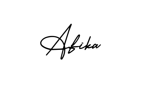 The best way (AmerikaSignatureDemo-Regular) to make a short signature is to pick only two or three words in your name. The name Afika include a total of six letters. For converting this name. Afika signature style 3 images and pictures png