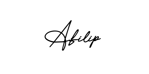 Make a beautiful signature design for name Afilip. With this signature (AmerikaSignatureDemo-Regular) style, you can create a handwritten signature for free. Afilip signature style 3 images and pictures png