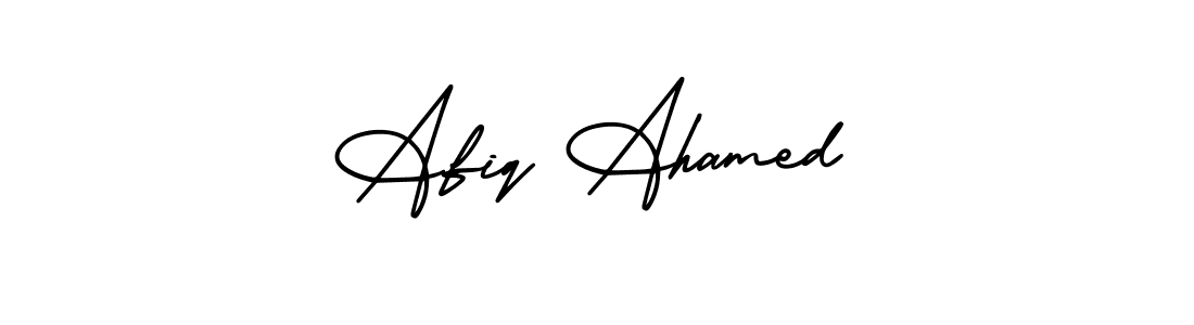 Afiq Ahamed stylish signature style. Best Handwritten Sign (AmerikaSignatureDemo-Regular) for my name. Handwritten Signature Collection Ideas for my name Afiq Ahamed. Afiq Ahamed signature style 3 images and pictures png