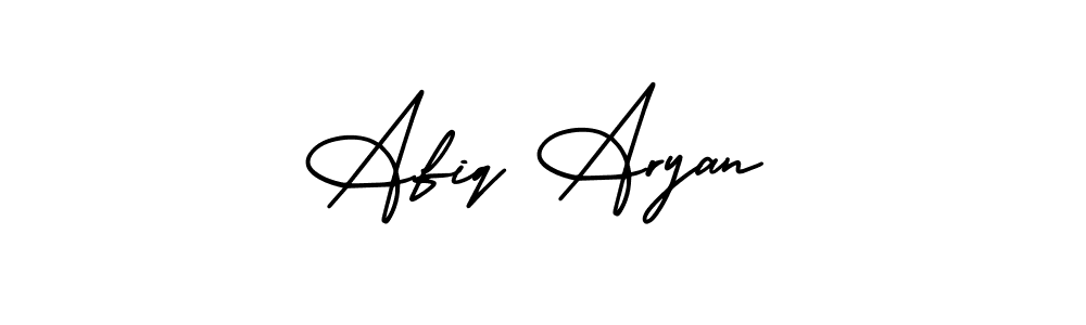 Design your own signature with our free online signature maker. With this signature software, you can create a handwritten (AmerikaSignatureDemo-Regular) signature for name Afiq Aryan. Afiq Aryan signature style 3 images and pictures png