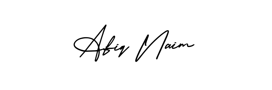 Make a beautiful signature design for name Afiq Naim. With this signature (AmerikaSignatureDemo-Regular) style, you can create a handwritten signature for free. Afiq Naim signature style 3 images and pictures png