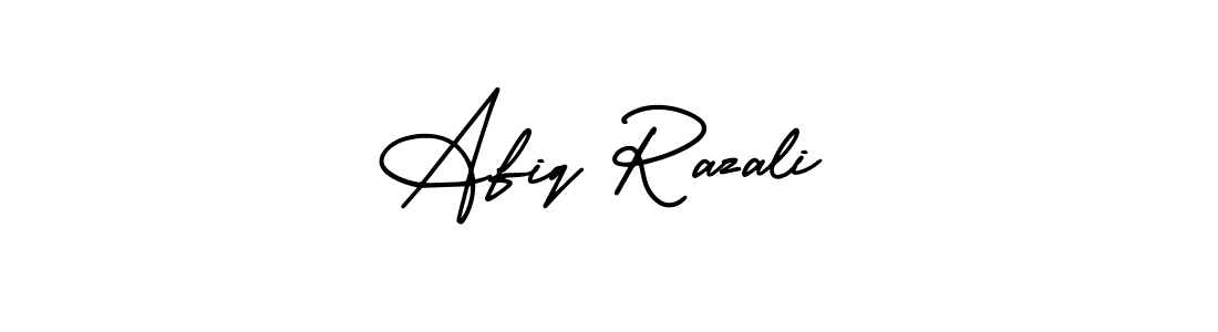 It looks lik you need a new signature style for name Afiq Razali. Design unique handwritten (AmerikaSignatureDemo-Regular) signature with our free signature maker in just a few clicks. Afiq Razali signature style 3 images and pictures png