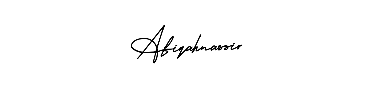 Afiqahnassir stylish signature style. Best Handwritten Sign (AmerikaSignatureDemo-Regular) for my name. Handwritten Signature Collection Ideas for my name Afiqahnassir. Afiqahnassir signature style 3 images and pictures png