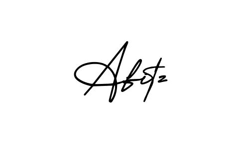 How to make Afitz name signature. Use AmerikaSignatureDemo-Regular style for creating short signs online. This is the latest handwritten sign. Afitz signature style 3 images and pictures png