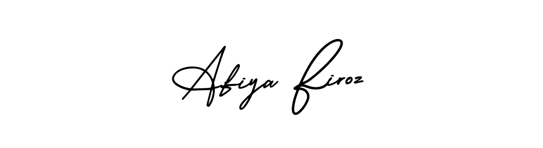 How to make Afiya Firoz name signature. Use AmerikaSignatureDemo-Regular style for creating short signs online. This is the latest handwritten sign. Afiya Firoz signature style 3 images and pictures png