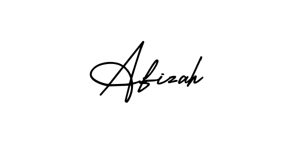How to make Afizah name signature. Use AmerikaSignatureDemo-Regular style for creating short signs online. This is the latest handwritten sign. Afizah signature style 3 images and pictures png