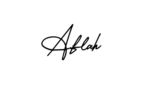 Use a signature maker to create a handwritten signature online. With this signature software, you can design (AmerikaSignatureDemo-Regular) your own signature for name Aflah. Aflah signature style 3 images and pictures png