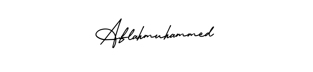 Use a signature maker to create a handwritten signature online. With this signature software, you can design (AmerikaSignatureDemo-Regular) your own signature for name Aflahmuhammed. Aflahmuhammed signature style 3 images and pictures png