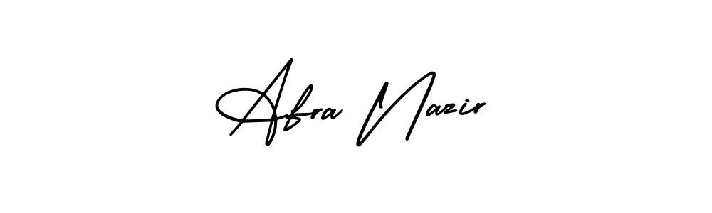 The best way (AmerikaSignatureDemo-Regular) to make a short signature is to pick only two or three words in your name. The name Afra Nazir include a total of six letters. For converting this name. Afra Nazir signature style 3 images and pictures png