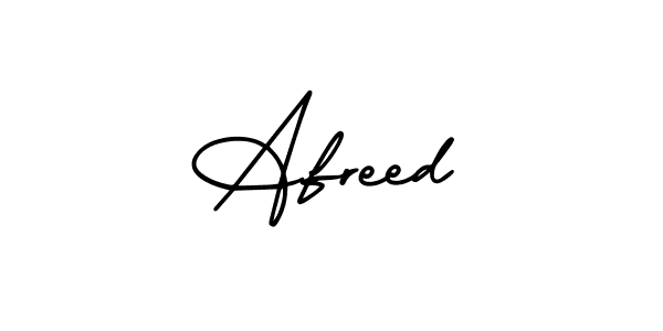 Use a signature maker to create a handwritten signature online. With this signature software, you can design (AmerikaSignatureDemo-Regular) your own signature for name Afreed. Afreed signature style 3 images and pictures png
