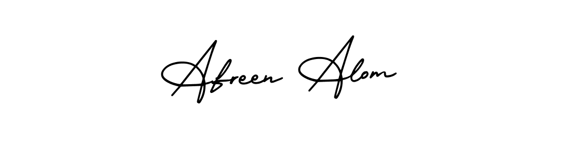 if you are searching for the best signature style for your name Afreen Alom. so please give up your signature search. here we have designed multiple signature styles  using AmerikaSignatureDemo-Regular. Afreen Alom signature style 3 images and pictures png