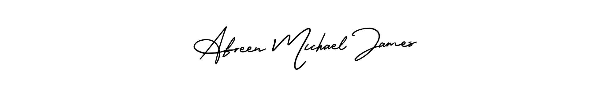 It looks lik you need a new signature style for name Afreen Michael James. Design unique handwritten (AmerikaSignatureDemo-Regular) signature with our free signature maker in just a few clicks. Afreen Michael James signature style 3 images and pictures png