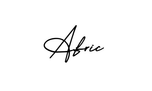 How to make Afric name signature. Use AmerikaSignatureDemo-Regular style for creating short signs online. This is the latest handwritten sign. Afric signature style 3 images and pictures png