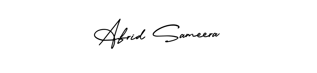 You can use this online signature creator to create a handwritten signature for the name Afrid Sameera. This is the best online autograph maker. Afrid Sameera signature style 3 images and pictures png