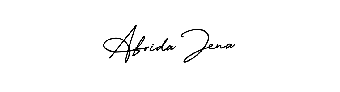 Afrida Jena stylish signature style. Best Handwritten Sign (AmerikaSignatureDemo-Regular) for my name. Handwritten Signature Collection Ideas for my name Afrida Jena. Afrida Jena signature style 3 images and pictures png