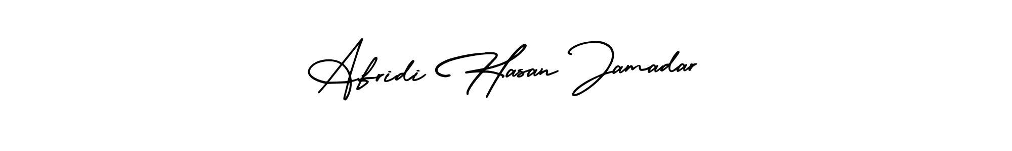 Also You can easily find your signature by using the search form. We will create Afridi Hasan Jamadar name handwritten signature images for you free of cost using AmerikaSignatureDemo-Regular sign style. Afridi Hasan Jamadar signature style 3 images and pictures png