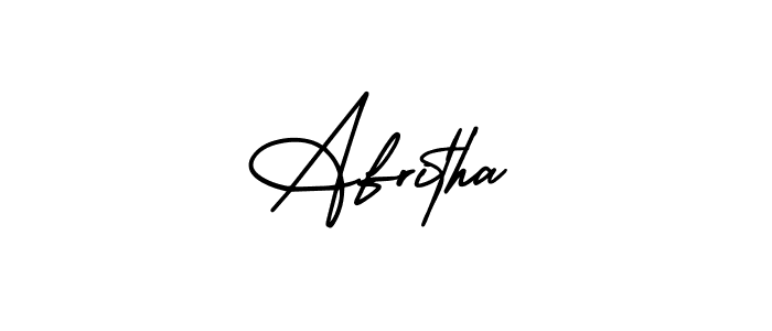 How to make Afritha name signature. Use AmerikaSignatureDemo-Regular style for creating short signs online. This is the latest handwritten sign. Afritha signature style 3 images and pictures png