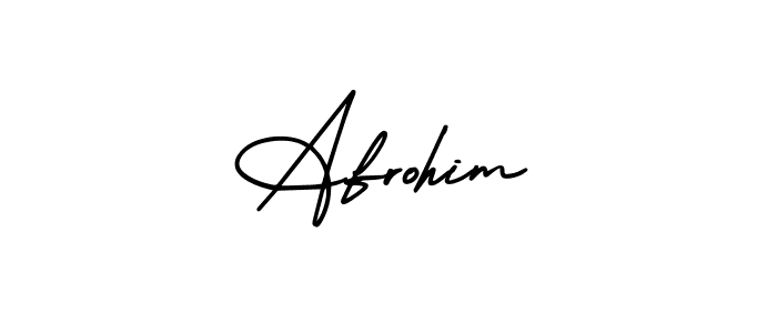 Make a beautiful signature design for name Afrohim. With this signature (AmerikaSignatureDemo-Regular) style, you can create a handwritten signature for free. Afrohim signature style 3 images and pictures png