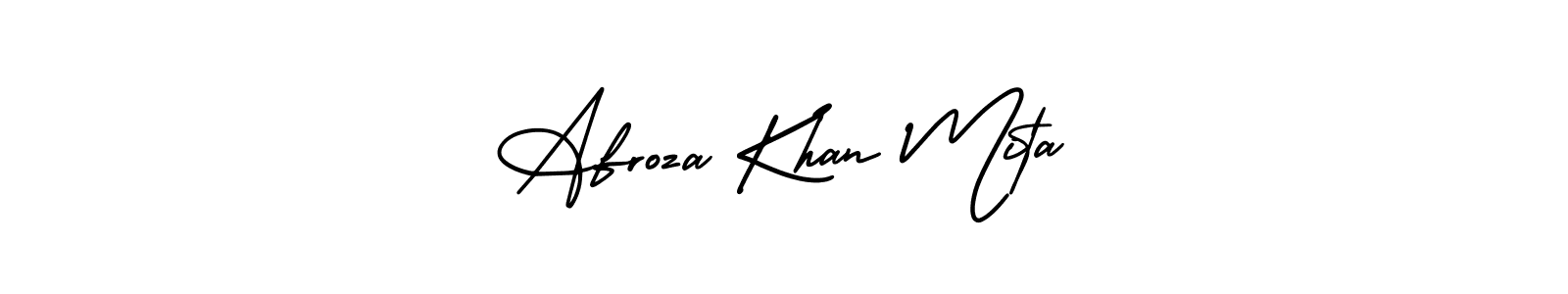 This is the best signature style for the Afroza Khan Mita name. Also you like these signature font (AmerikaSignatureDemo-Regular). Mix name signature. Afroza Khan Mita signature style 3 images and pictures png