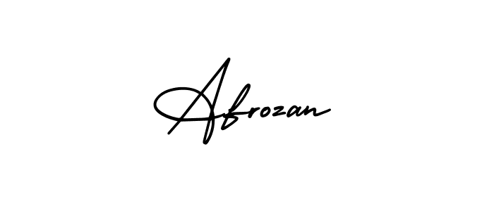 Make a beautiful signature design for name Afrozan. With this signature (AmerikaSignatureDemo-Regular) style, you can create a handwritten signature for free. Afrozan signature style 3 images and pictures png