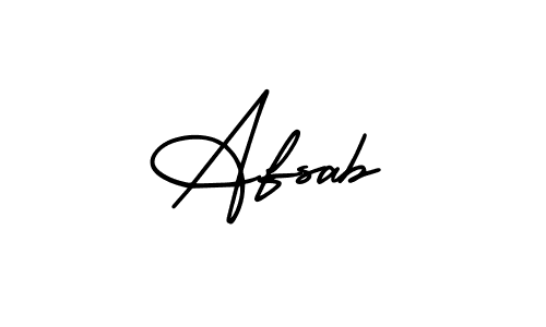 Afsab stylish signature style. Best Handwritten Sign (AmerikaSignatureDemo-Regular) for my name. Handwritten Signature Collection Ideas for my name Afsab. Afsab signature style 3 images and pictures png