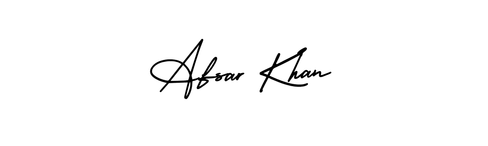 Make a beautiful signature design for name Afsar Khan. With this signature (AmerikaSignatureDemo-Regular) style, you can create a handwritten signature for free. Afsar Khan signature style 3 images and pictures png