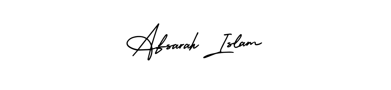 Use a signature maker to create a handwritten signature online. With this signature software, you can design (AmerikaSignatureDemo-Regular) your own signature for name Afsarah Islam. Afsarah Islam signature style 3 images and pictures png