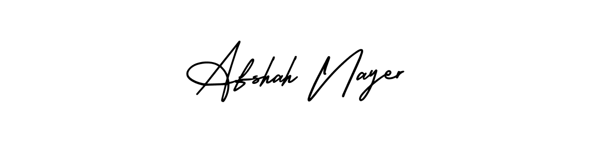 How to make Afshah Nayer name signature. Use AmerikaSignatureDemo-Regular style for creating short signs online. This is the latest handwritten sign. Afshah Nayer signature style 3 images and pictures png