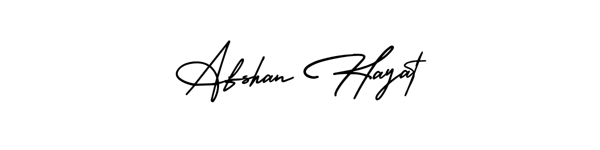Similarly AmerikaSignatureDemo-Regular is the best handwritten signature design. Signature creator online .You can use it as an online autograph creator for name Afshan Hayat. Afshan Hayat signature style 3 images and pictures png