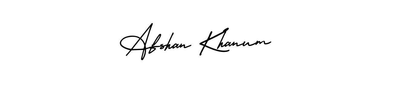 Afshan Khanum stylish signature style. Best Handwritten Sign (AmerikaSignatureDemo-Regular) for my name. Handwritten Signature Collection Ideas for my name Afshan Khanum. Afshan Khanum signature style 3 images and pictures png