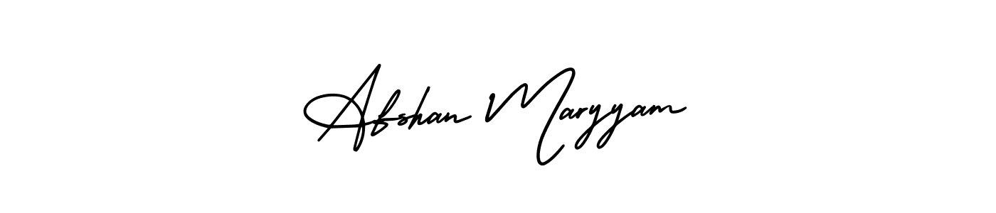 How to Draw Afshan Maryyam signature style? AmerikaSignatureDemo-Regular is a latest design signature styles for name Afshan Maryyam. Afshan Maryyam signature style 3 images and pictures png