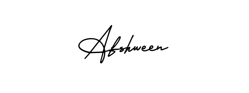 Use a signature maker to create a handwritten signature online. With this signature software, you can design (AmerikaSignatureDemo-Regular) your own signature for name Afshween. Afshween signature style 3 images and pictures png