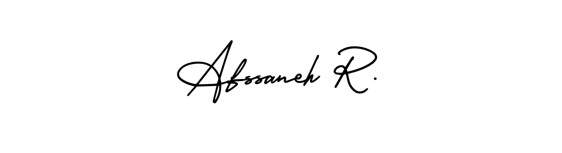 You can use this online signature creator to create a handwritten signature for the name Afssaneh R.. This is the best online autograph maker. Afssaneh R. signature style 3 images and pictures png