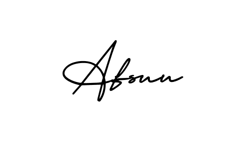Make a beautiful signature design for name Afsuu. With this signature (AmerikaSignatureDemo-Regular) style, you can create a handwritten signature for free. Afsuu signature style 3 images and pictures png