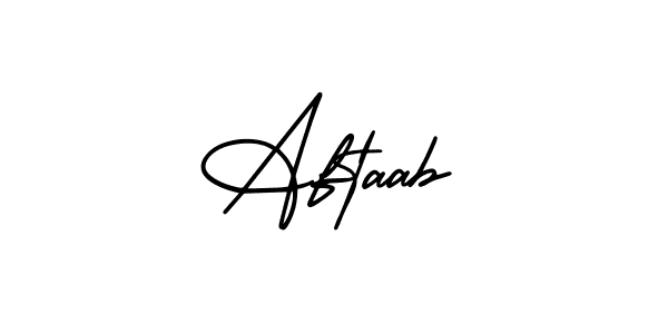You should practise on your own different ways (AmerikaSignatureDemo-Regular) to write your name (Aftaab) in signature. don't let someone else do it for you. Aftaab signature style 3 images and pictures png