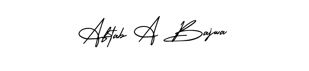 How to Draw Aftab A Bajwa signature style? AmerikaSignatureDemo-Regular is a latest design signature styles for name Aftab A Bajwa. Aftab A Bajwa signature style 3 images and pictures png