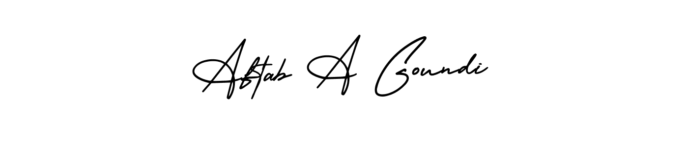 Here are the top 10 professional signature styles for the name Aftab A Goundi. These are the best autograph styles you can use for your name. Aftab A Goundi signature style 3 images and pictures png