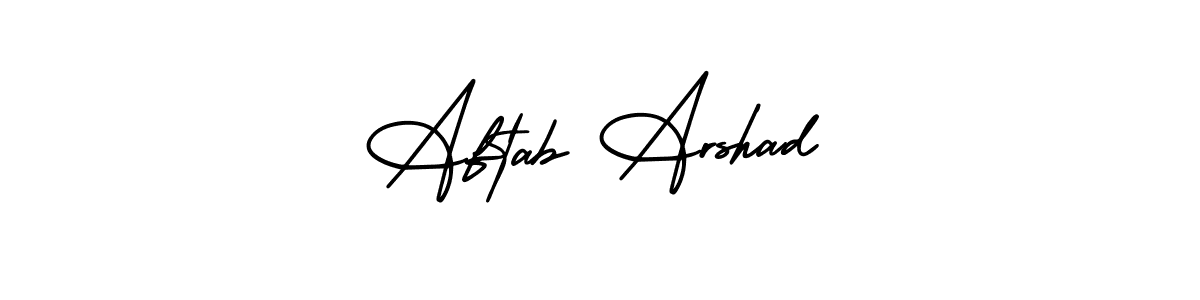 Aftab Arshad stylish signature style. Best Handwritten Sign (AmerikaSignatureDemo-Regular) for my name. Handwritten Signature Collection Ideas for my name Aftab Arshad. Aftab Arshad signature style 3 images and pictures png