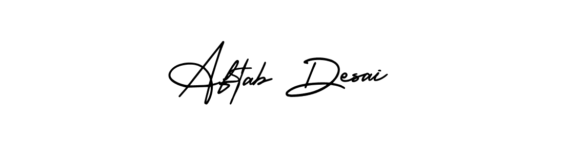 Make a beautiful signature design for name Aftab Desai. Use this online signature maker to create a handwritten signature for free. Aftab Desai signature style 3 images and pictures png