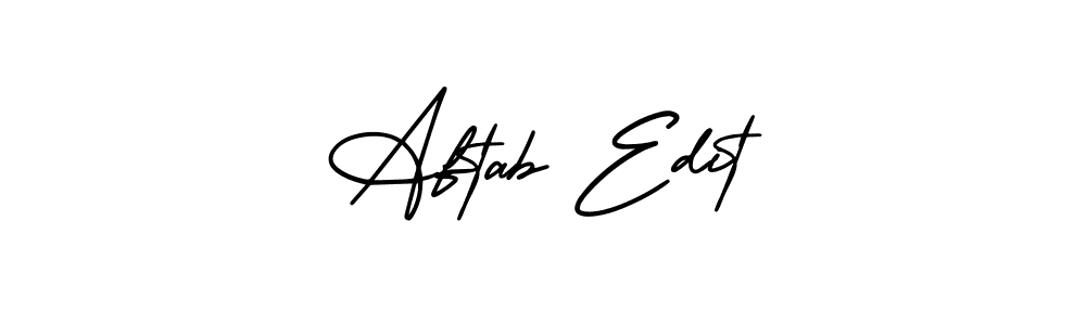 Create a beautiful signature design for name Aftab Edit. With this signature (AmerikaSignatureDemo-Regular) fonts, you can make a handwritten signature for free. Aftab Edit signature style 3 images and pictures png