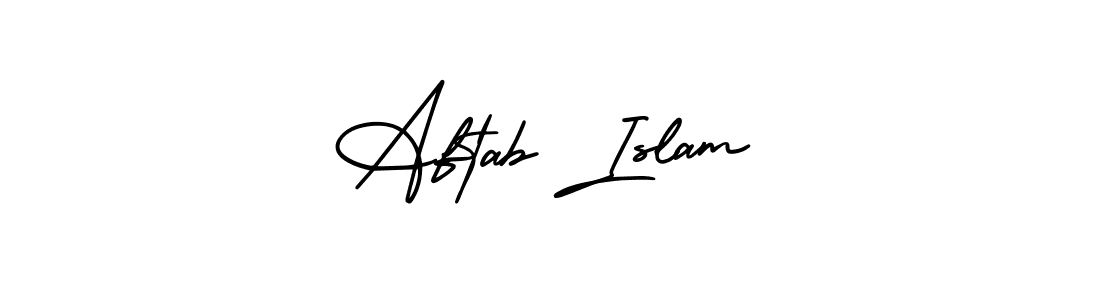 Make a short Aftab Islam signature style. Manage your documents anywhere anytime using AmerikaSignatureDemo-Regular. Create and add eSignatures, submit forms, share and send files easily. Aftab Islam signature style 3 images and pictures png