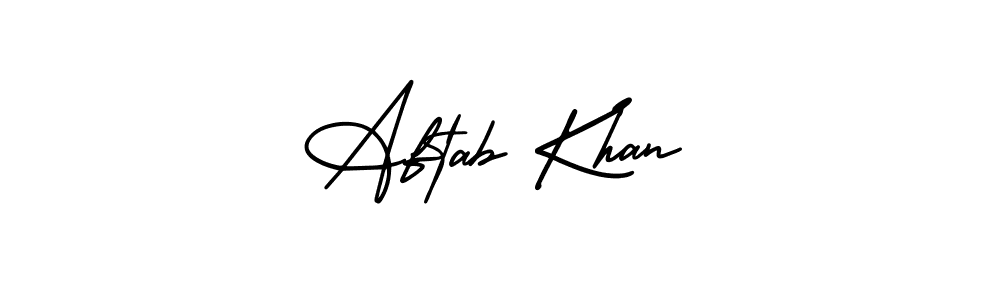 It looks lik you need a new signature style for name Aftab Khan. Design unique handwritten (AmerikaSignatureDemo-Regular) signature with our free signature maker in just a few clicks. Aftab Khan signature style 3 images and pictures png