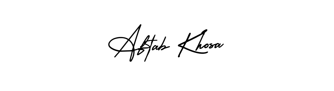 How to Draw Aftab Khosa signature style? AmerikaSignatureDemo-Regular is a latest design signature styles for name Aftab Khosa. Aftab Khosa signature style 3 images and pictures png